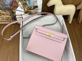 Hermès kelly danse 跳舞包 22cm evercolor 3Q粉 金扣