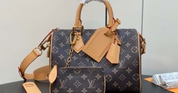 LV【原單精品】M24443咖啡色 全皮高仿枕頭包speedy繫列 SPEEDY P9 BANDOULIÈRE25 手袋¥2,480.00
