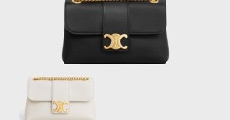 思琳新款包包 VICTOIRE小號柔軟牛皮革鏈條包手袋 黑色