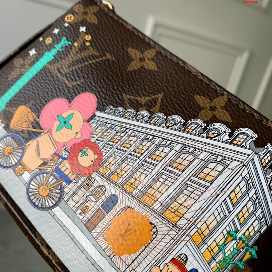 LV 路易斯·威登M81760粉色Mini Pochette Accessoires 手拿包￥ 580-頂級1:1精品高仿包包香港台灣批發價格推薦微信哪裡買