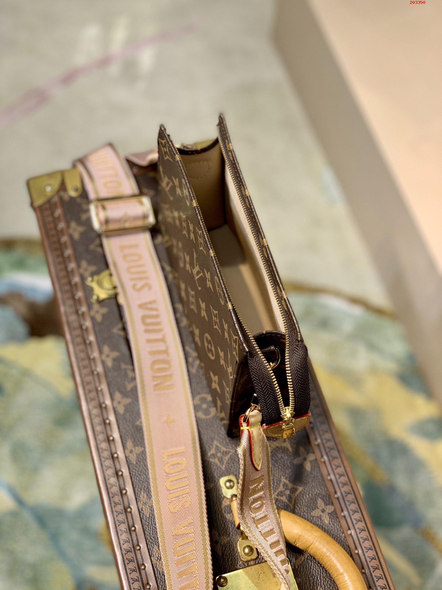 LV原單M47546老花粉色肩帶 手包斜挎包繫列 Monogram帆佈盥洗袋 路易斯·威登￥ 880-頂級1:1精品高仿包包香港台灣批發價格推薦微信哪裡買