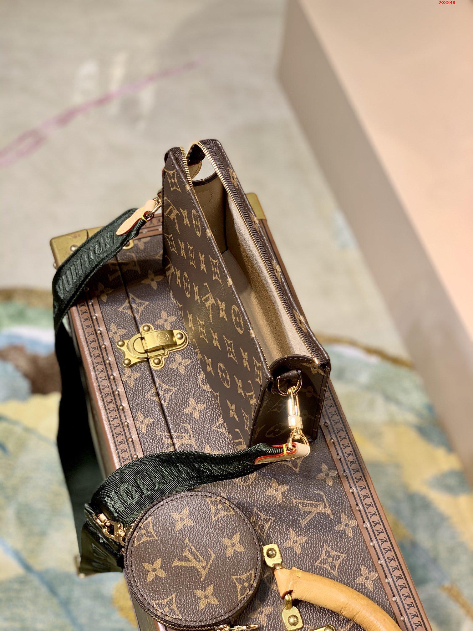 原單M47546老花綠色肩帶 手包斜挎包繫列LV 路易斯·威登￥ 880-頂級1:1精品高仿包包香港台灣批發價格推薦微信哪裡買