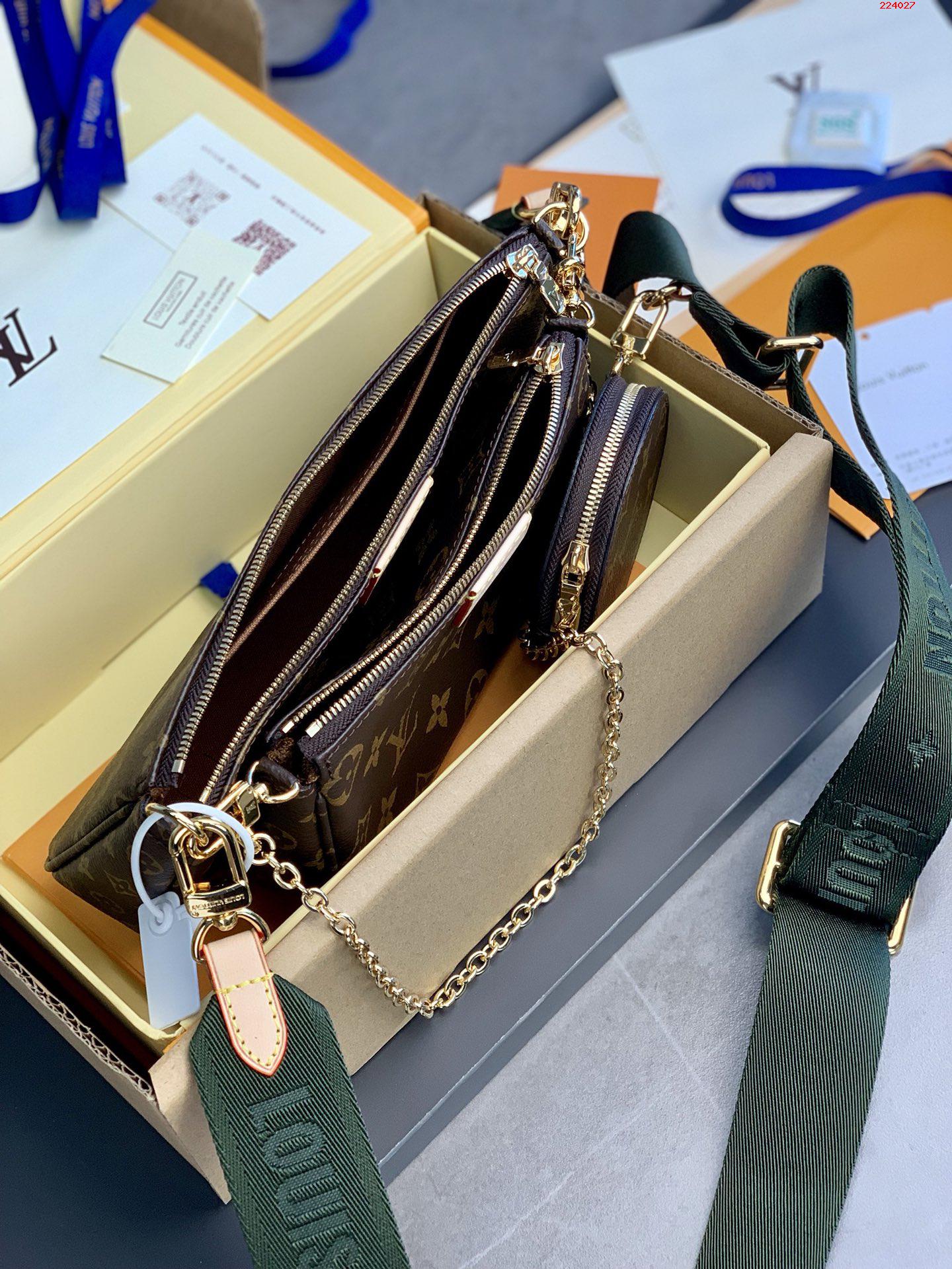 M44813 綠色 升級版本 Favorite 三件套手袋LV 路易斯·威登￥ 980-頂級1:1精品高仿包包香港台灣批發價格推薦微信哪裡買