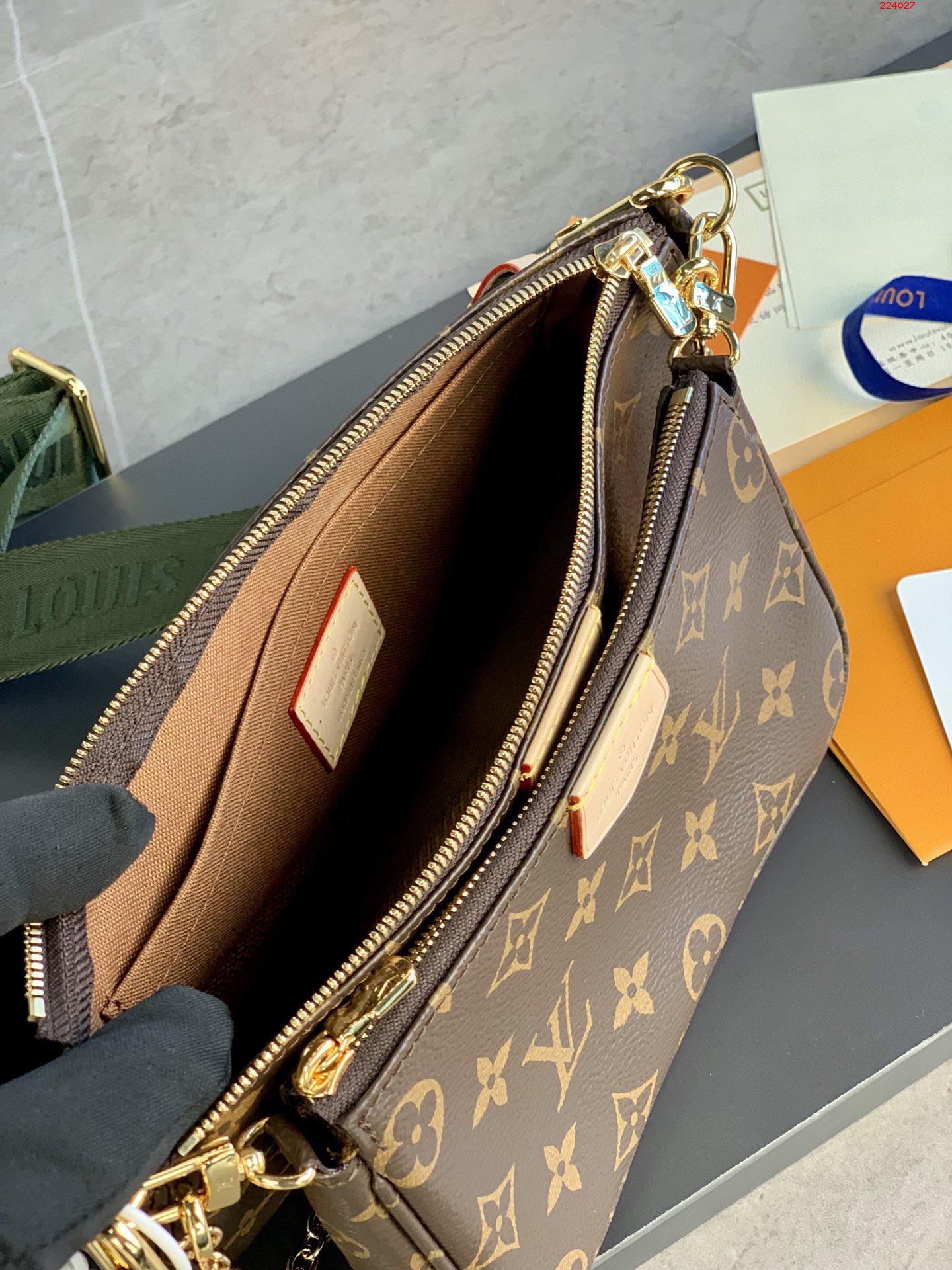 M44813 綠色 升級版本 Favorite 三件套手袋LV 路易斯·威登￥ 980-頂級1:1精品高仿包包香港台灣批發價格推薦微信哪裡買