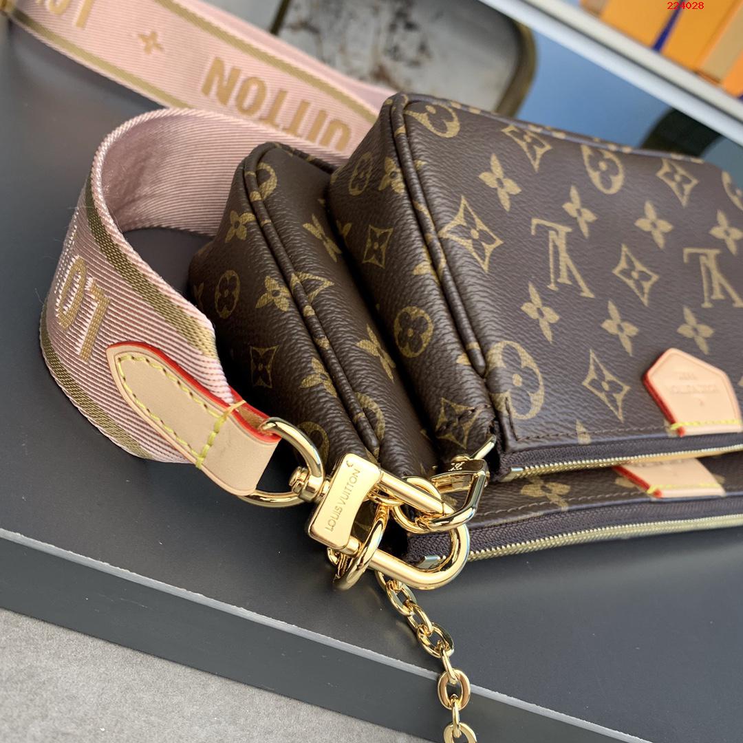 M44840 粉色 升級版本 Favorite 三件套手袋LV 路易斯·威登￥ 980-頂級1:1精品高仿包包香港台灣批發價格推薦微信哪裡買