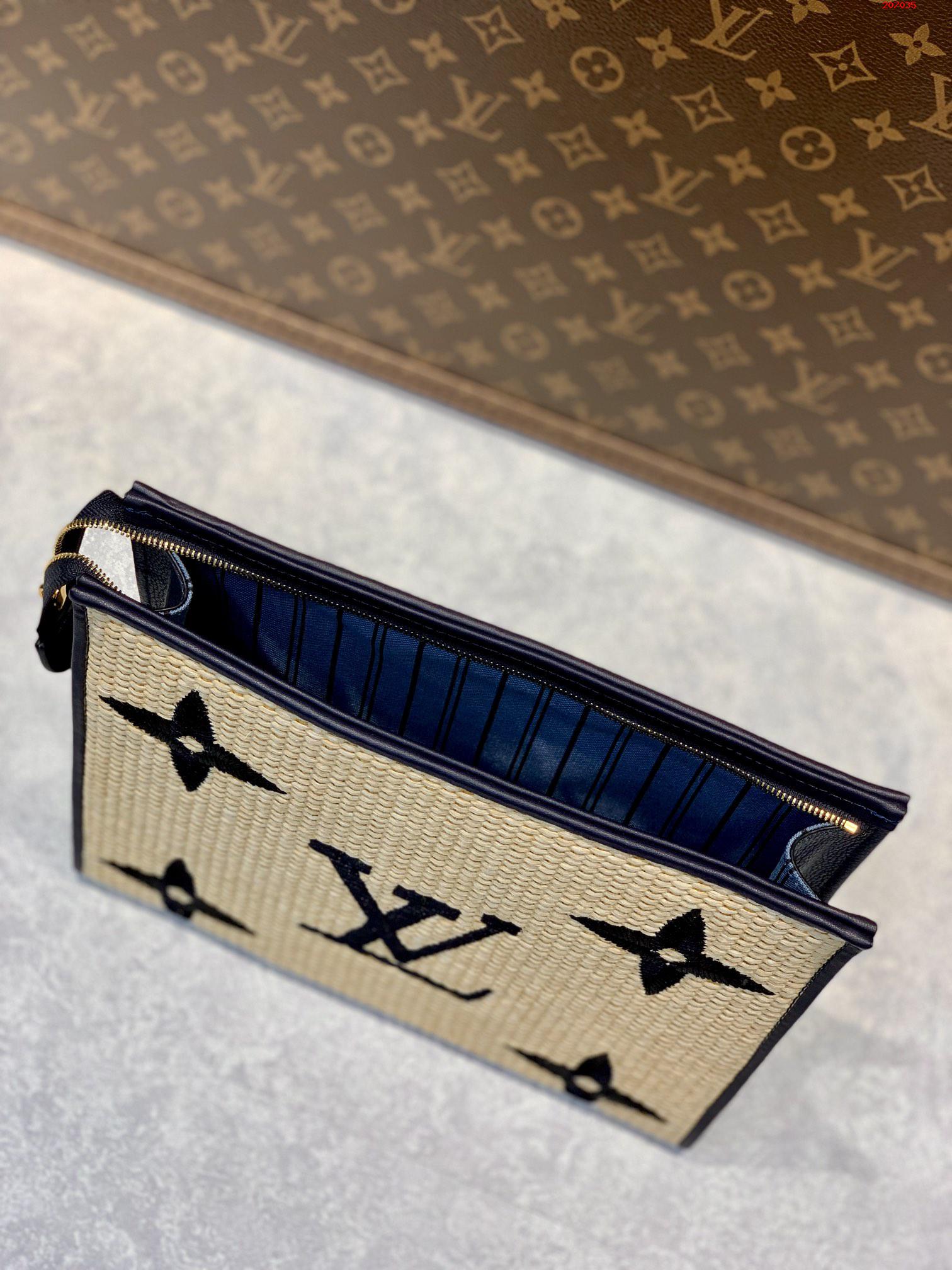 原單M80352黑色 M47542盥洗袋取材 Monogram Raffia 織物LV 路易斯·威登￥980-頂級1:1精品高仿包包香港台灣批發價格推薦微信哪裡買