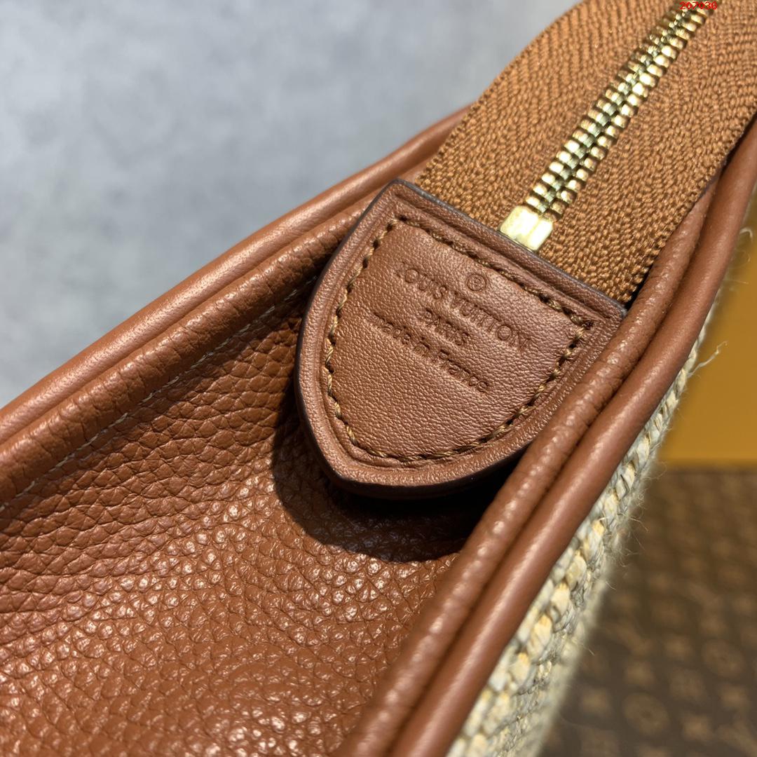 LV原單M80351棕色 M47542盥洗袋取材 Monogram Raffia 織物 路易斯·威登￥980-頂級1:1精品高仿包包香港台灣批發價格推薦微信哪裡買