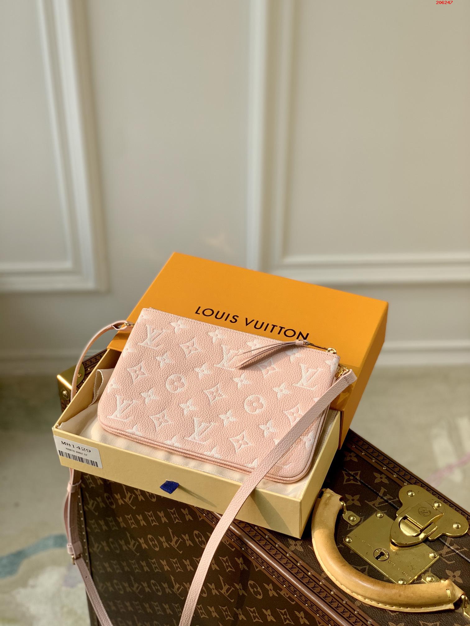 LV原單 M81429粉色 全皮斜挎包 路易斯·威登￥1480-頂級1:1精品高仿包包香港台灣批發價格推薦微信哪裡買