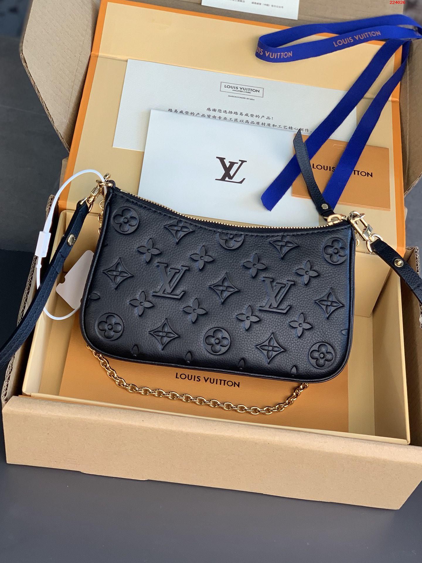 LV M81066 黑色 Easy Pouch On Strap 手袋 路易斯·威登￥1480-頂級1:1精品高仿包包香港台灣批發價格推薦微信哪裡買