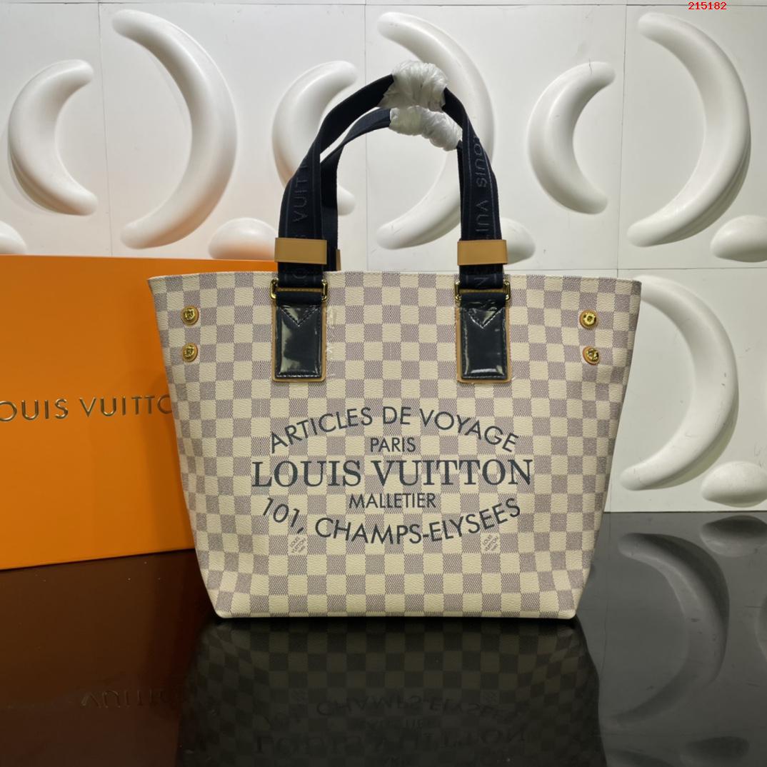 CABAS 小號手袋 N41179 41180 41375 白格 黑柄 Neverfull 經典手袋 LV 路易斯·威登￥1480-頂級1:1精品高仿包包香港台灣批發價格推薦微信哪裡買