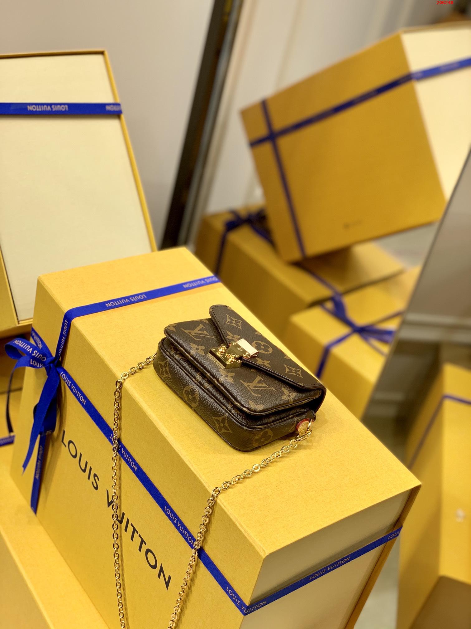 LV 路易斯·威登原單M80311老花 迷妳 本款 Micro Métis 鏈條包小巧包身￥1280-頂級1:1精品高仿包包香港台灣批發價格推薦微信哪裡買