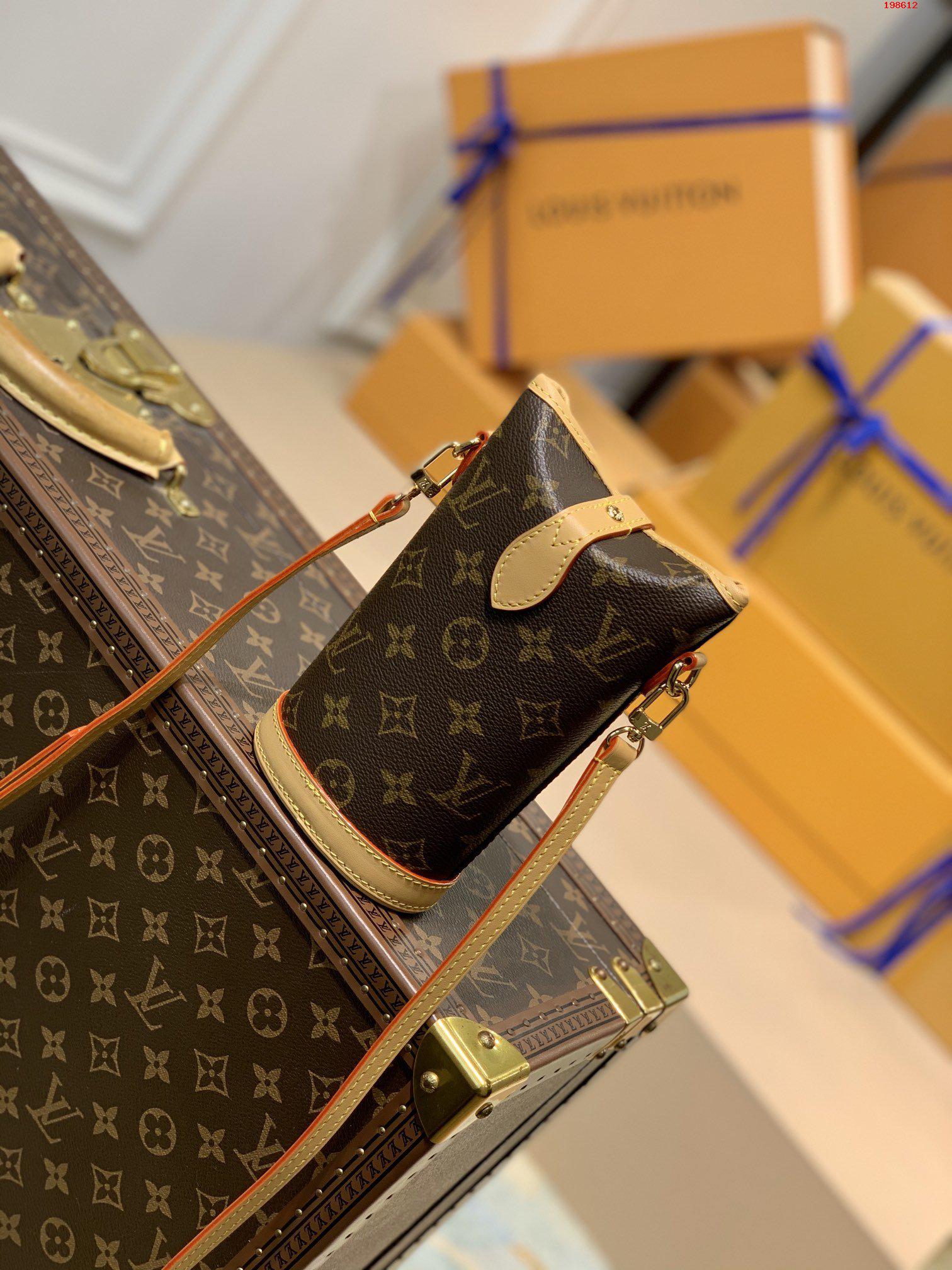 LV 路易斯·威登原單 M80874老花 中古包繫列 迷妳雪糕圓筒￥1280-頂級1:1精品高仿包包香港台灣批發價格推薦微信哪裡買