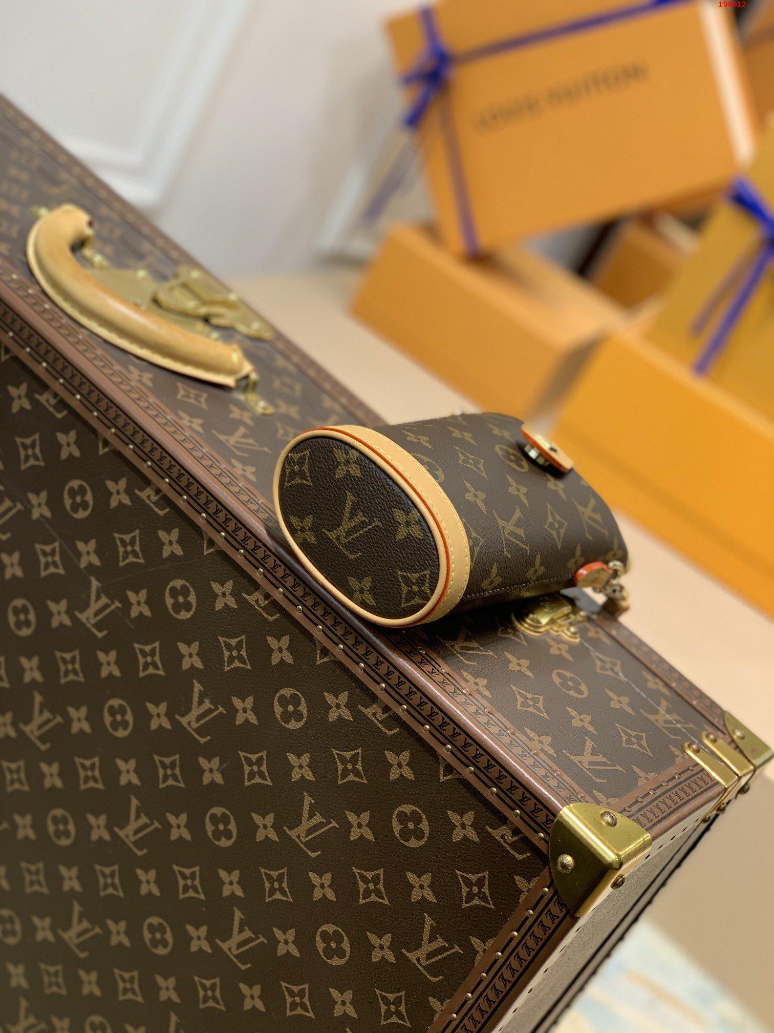 LV 路易斯·威登原單 M80874老花 中古包繫列 迷妳雪糕圓筒￥1280-頂級1:1精品高仿包包香港台灣批發價格推薦微信哪裡買