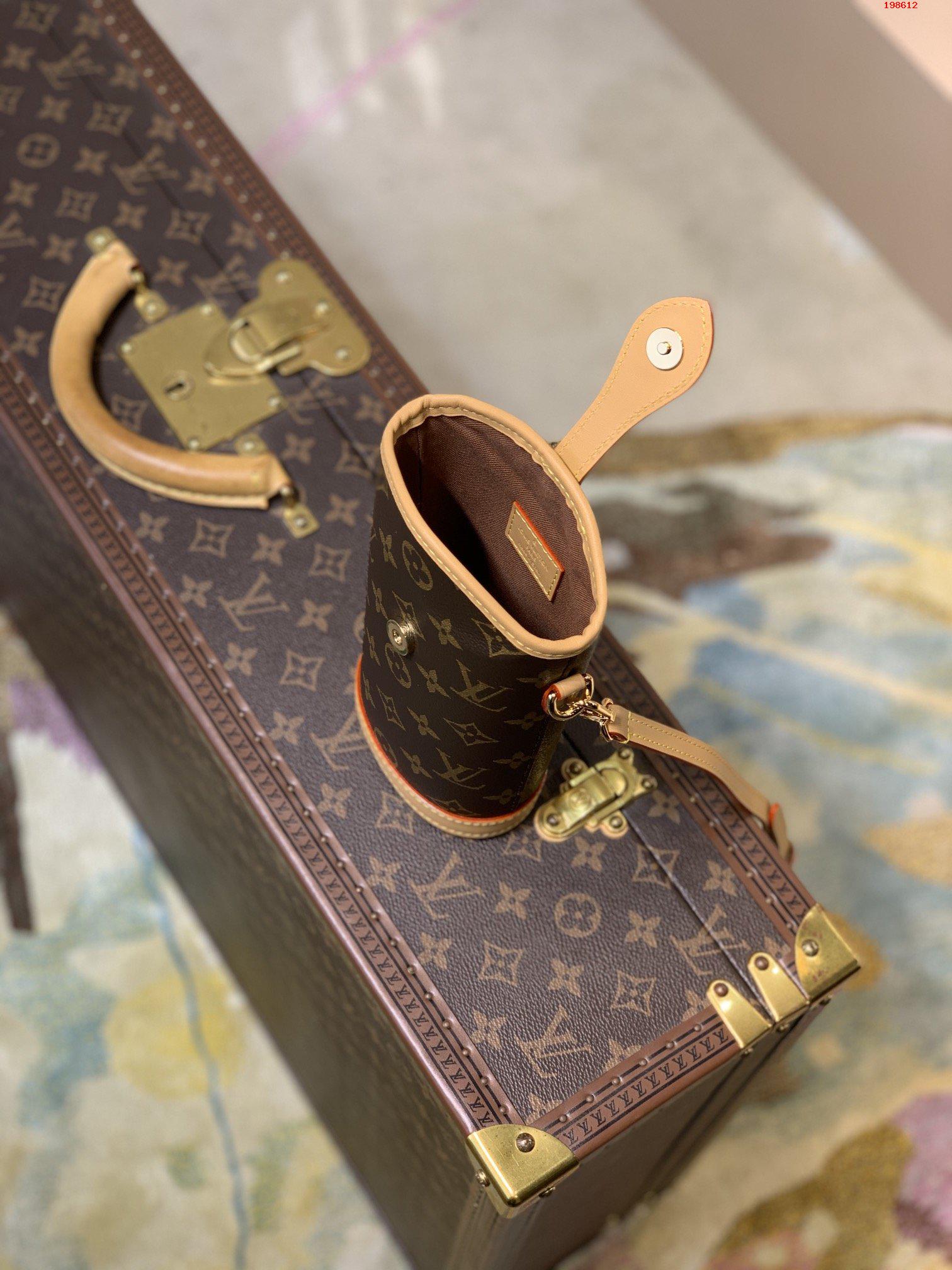 LV 路易斯·威登原單 M80874老花 中古包繫列 迷妳雪糕圓筒￥1280-頂級1:1精品高仿包包香港台灣批發價格推薦微信哪裡買