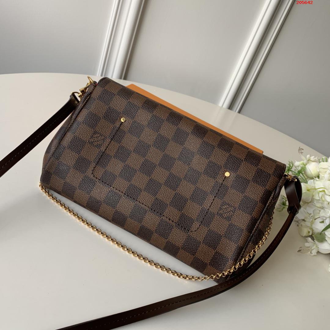 LV 路易斯·威登原單 FAVORITE N41129 以Monogram 帆佈制成 可手拿 肩背兩用包￥1280-頂級1:1精品高仿包包香港台灣批發價格推薦微信哪裡買