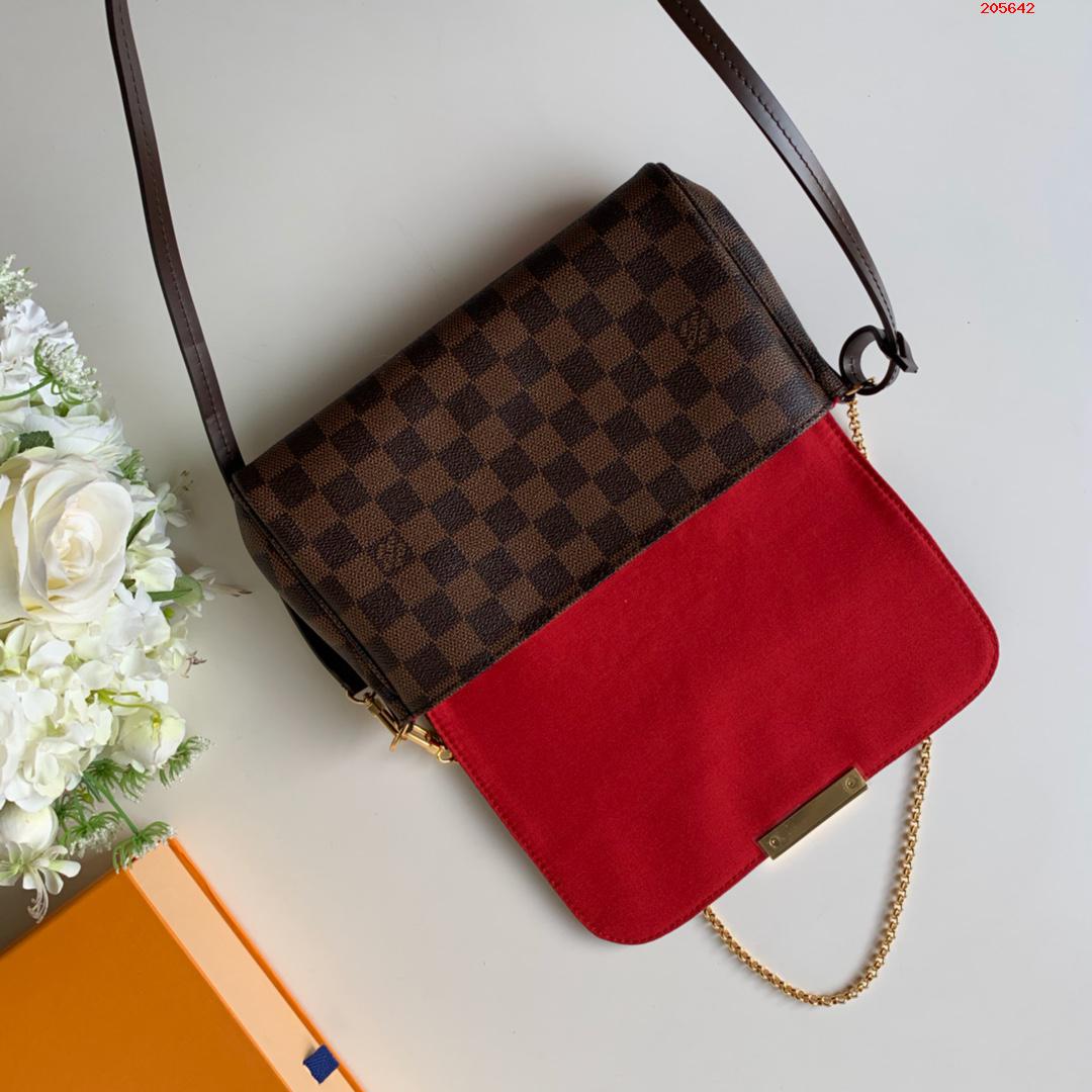 LV 路易斯·威登原單 FAVORITE N41129 以Monogram 帆佈制成 可手拿 肩背兩用包￥1280-頂級1:1精品高仿包包香港台灣批發價格推薦微信哪裡買