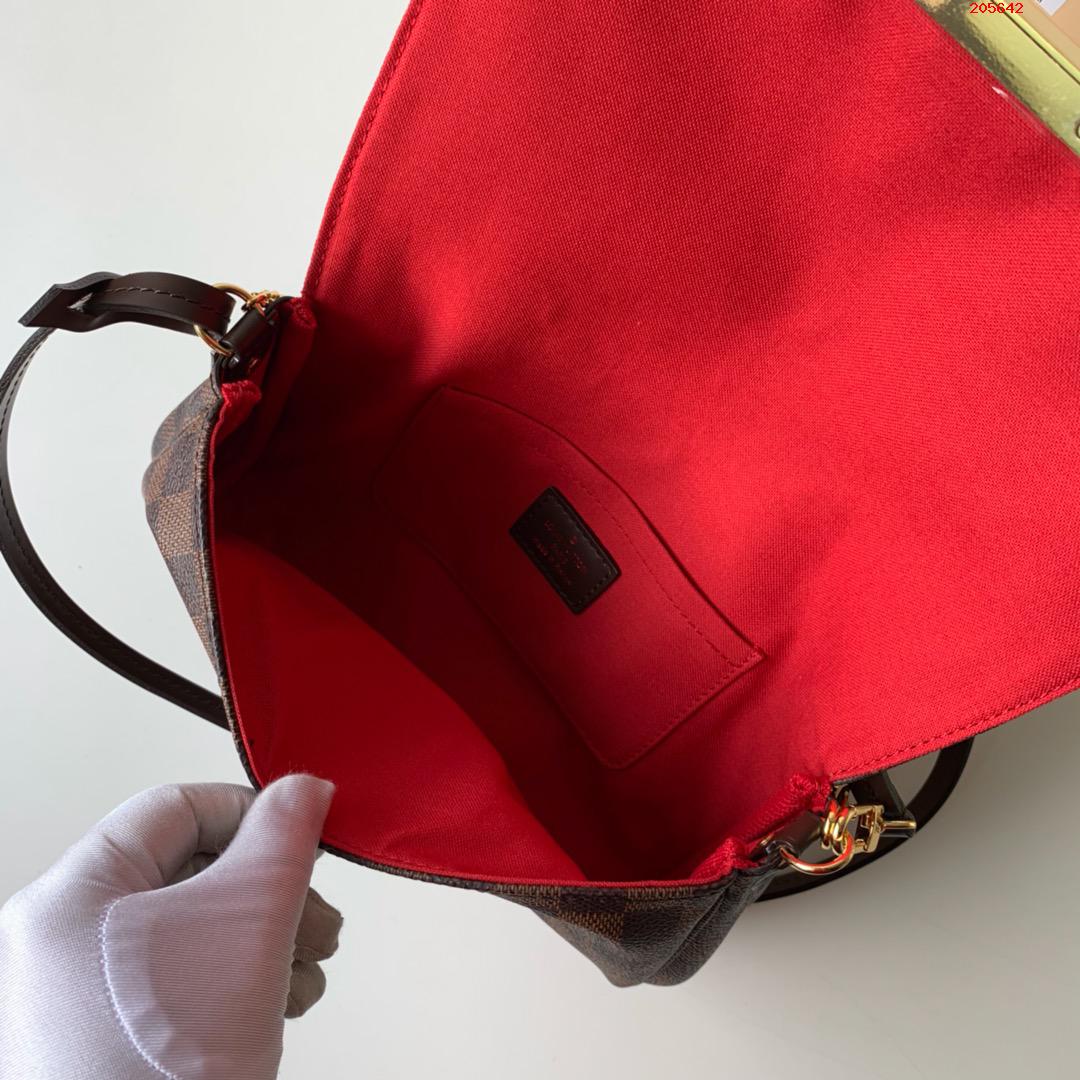 LV 路易斯·威登原單 FAVORITE N41129 以Monogram 帆佈制成 可手拿 肩背兩用包￥1280-頂級1:1精品高仿包包香港台灣批發價格推薦微信哪裡買