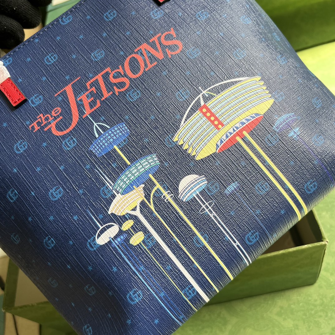 配全套原廠綠盒包裝 兒童印花購物包GUUCCCI 古奇￥880-頂級1:1精品高仿包包香港台灣批發價格推薦微信哪裡買