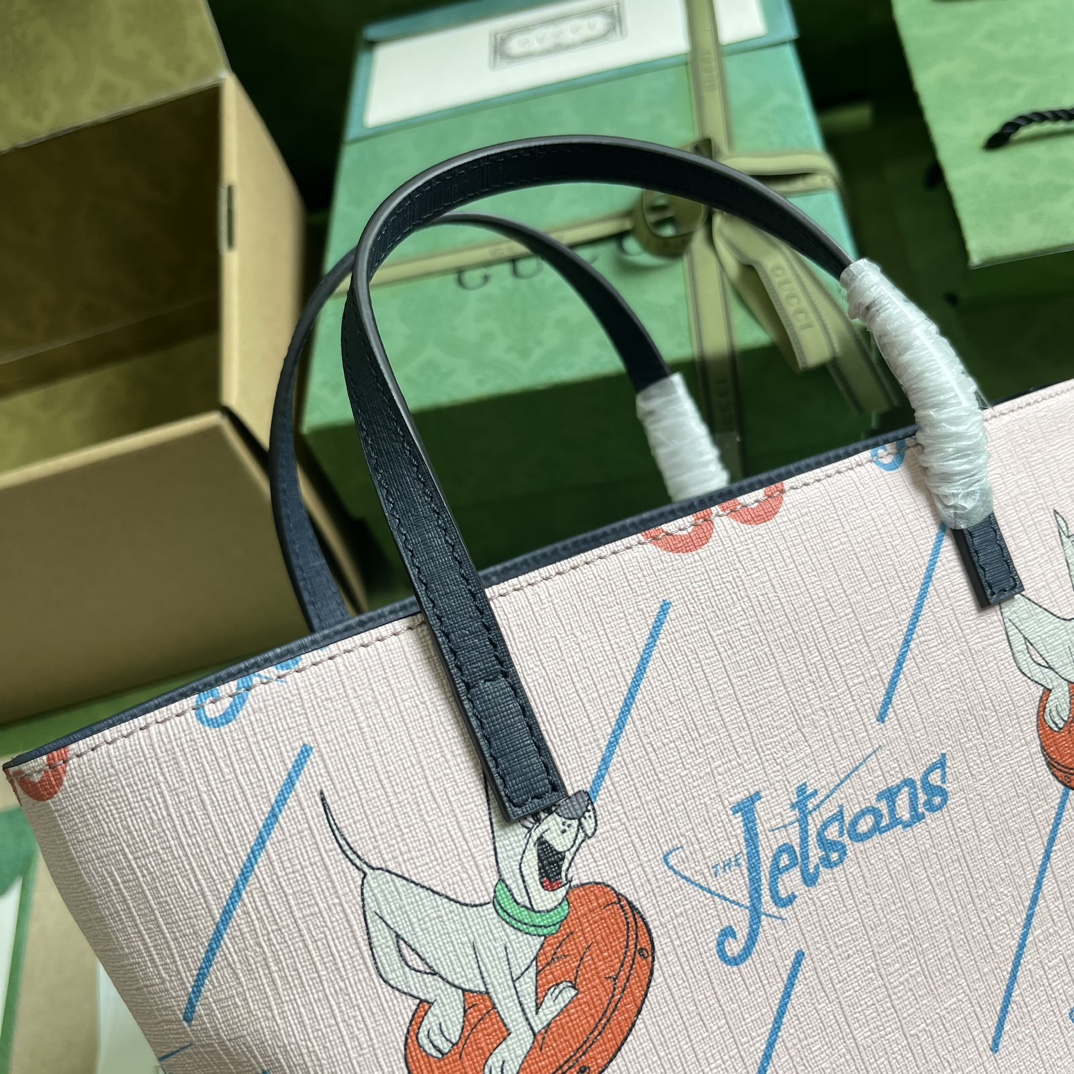 GUUCCCI 配全套原廠綠盒包裝 兒童印花購物包古奇￥880-頂級1:1精品高仿包包香港台灣批發價格推薦微信哪裡買