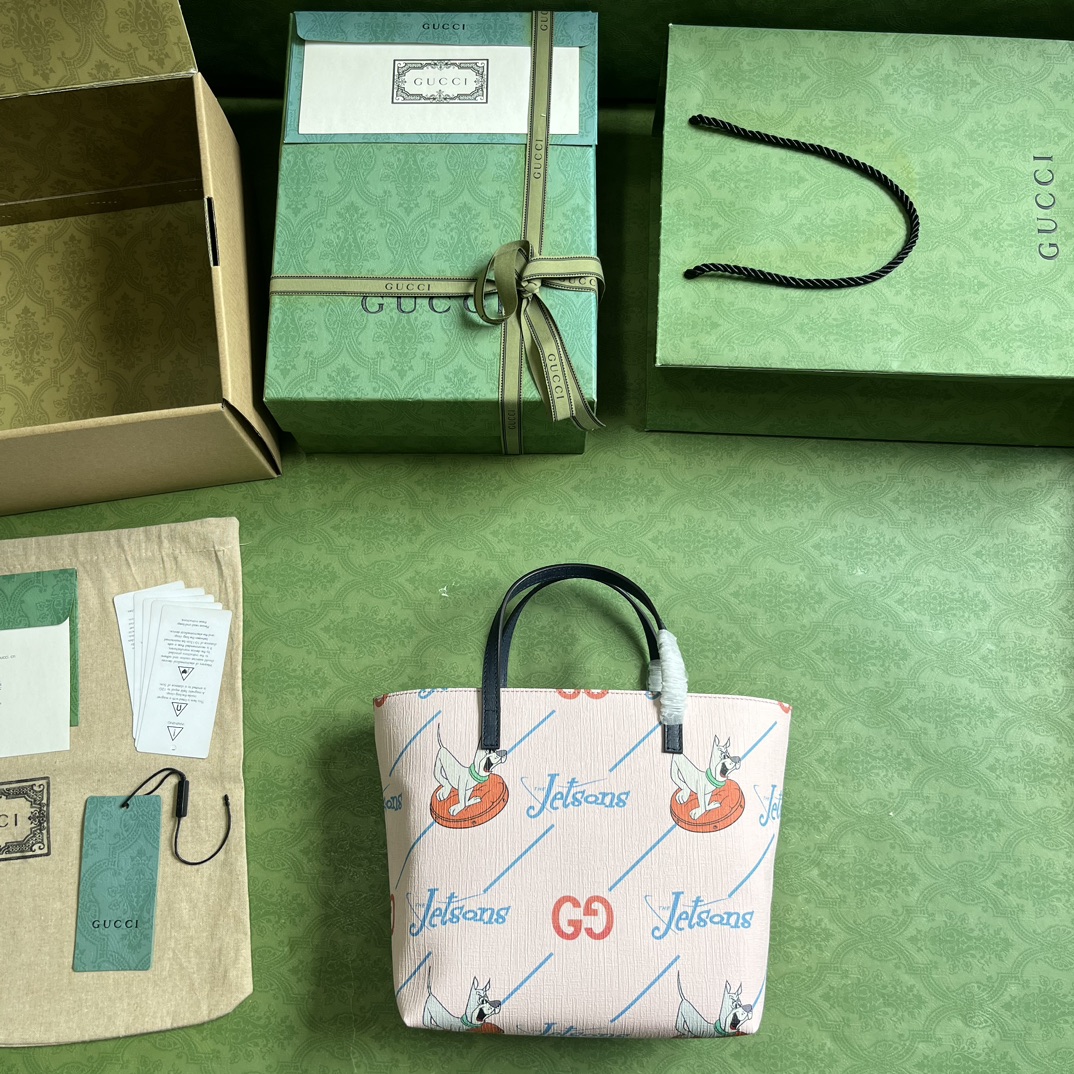 GUUCCCI 配全套原廠綠盒包裝 兒童印花購物包古奇￥880-頂級1:1精品高仿包包香港台灣批發價格推薦微信哪裡買