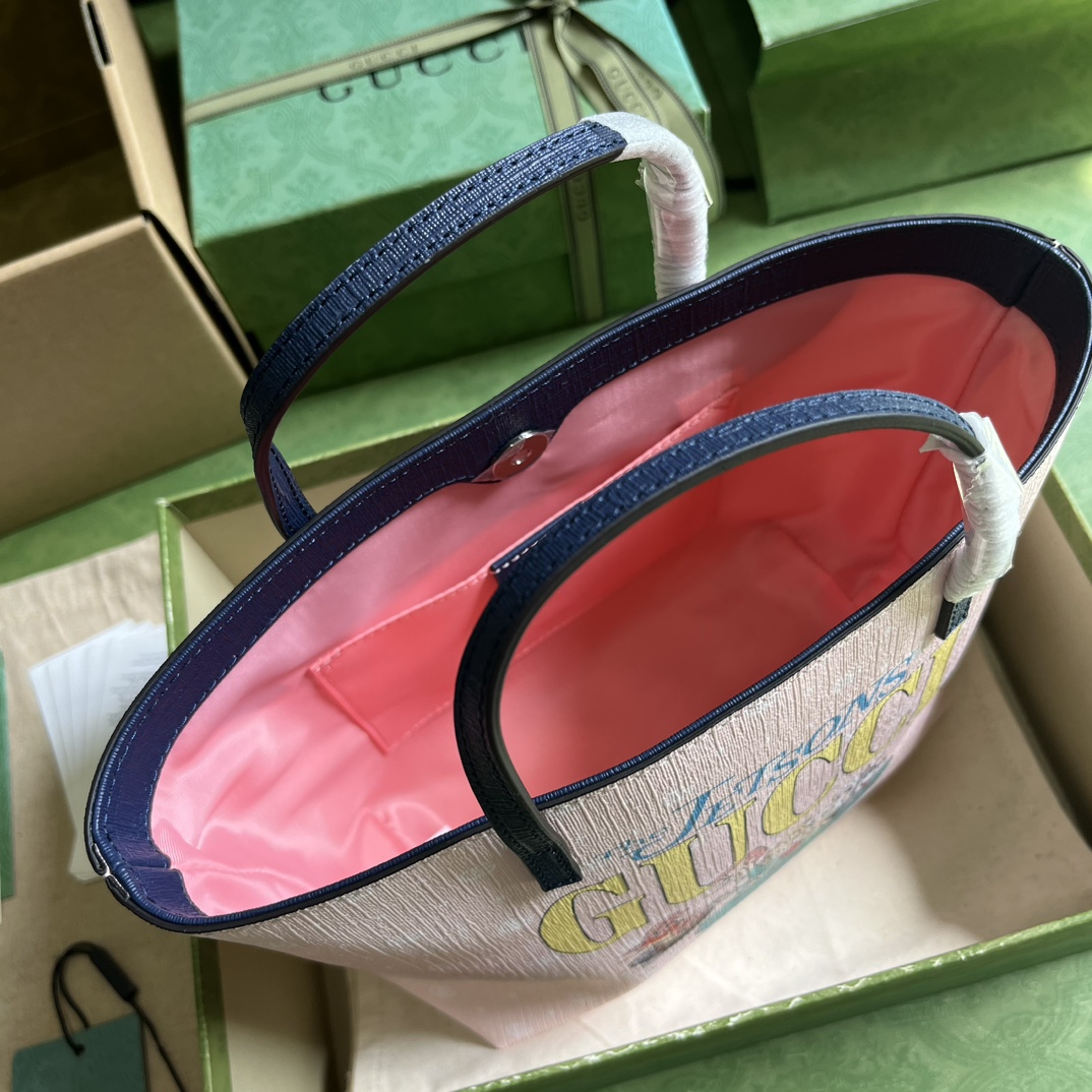 GUUCCCI 古奇配全套原廠綠盒包裝 兒童印花購物包￥880-頂級1:1精品高仿包包香港台灣批發價格推薦微信哪裡買