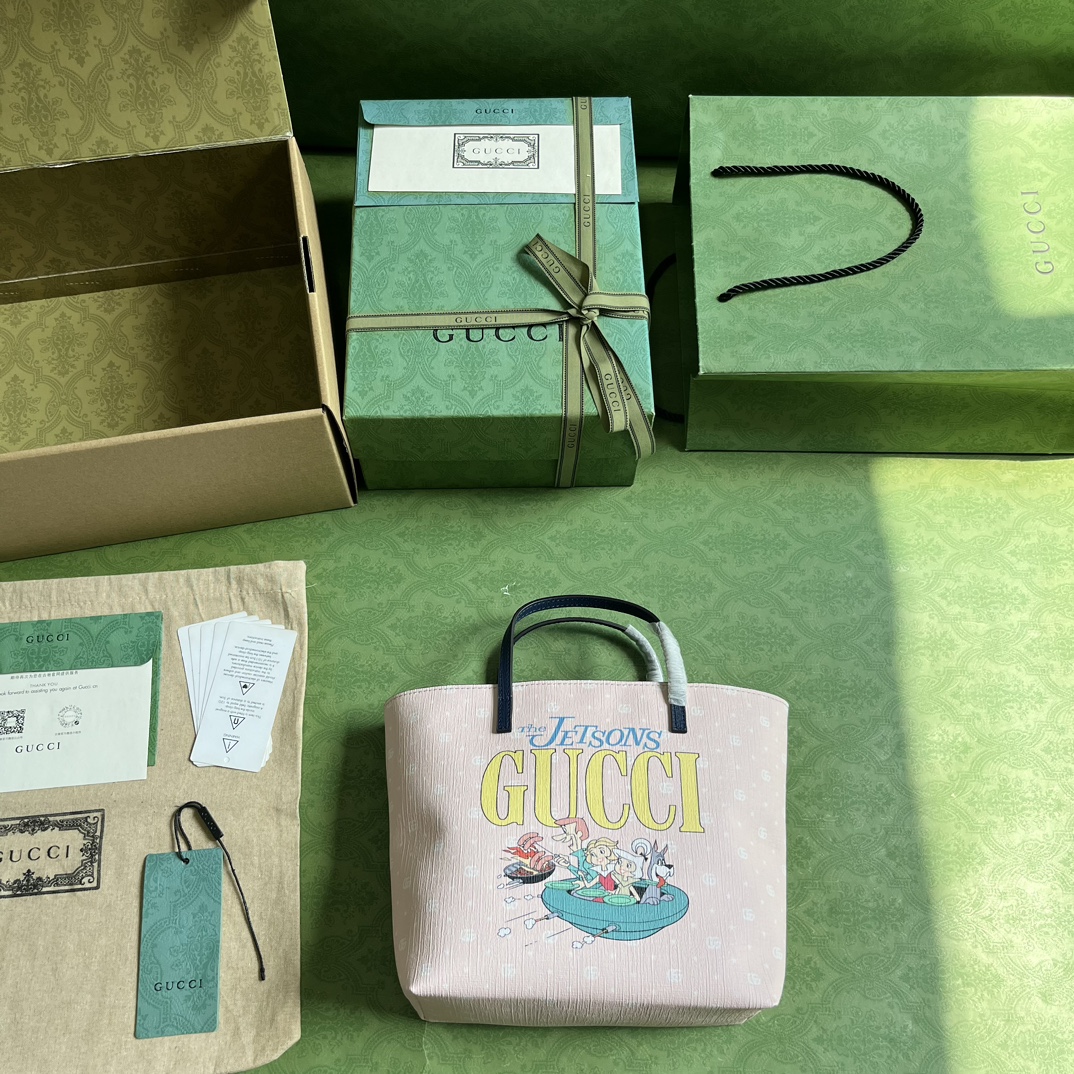 GUUCCCI 古奇配全套原廠綠盒包裝 兒童印花購物包￥880-頂級1:1精品高仿包包香港台灣批發價格推薦微信哪裡買