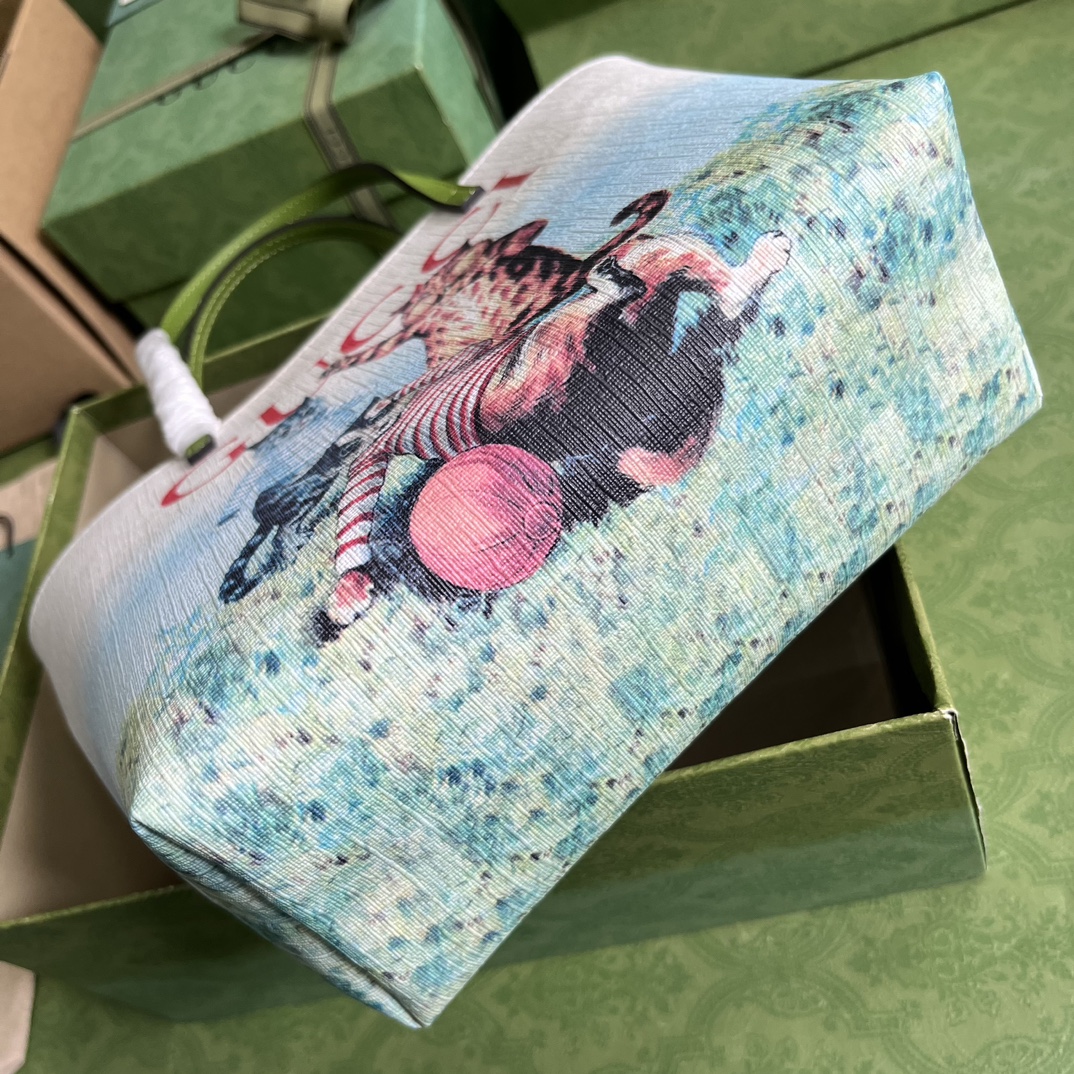 型號 410812尺寸 21*20*10cm 顏色 綠色 三貓印花GUUCCCI古奇￥880-頂級1:1精品<a href=