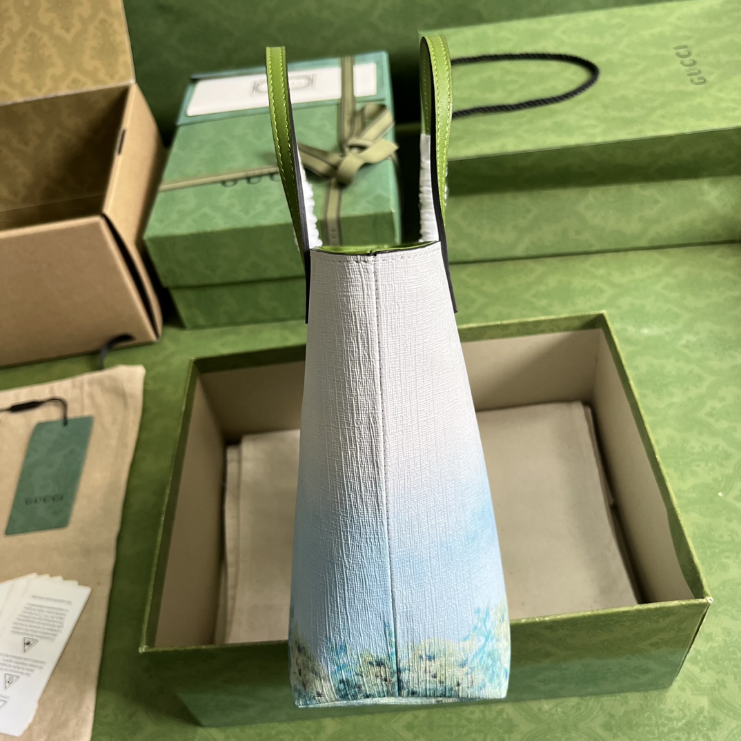 型號 410812尺寸 21*20*10cm 顏色 綠色 三貓印花GUUCCCI古奇￥880-頂級1:1精品<a href=