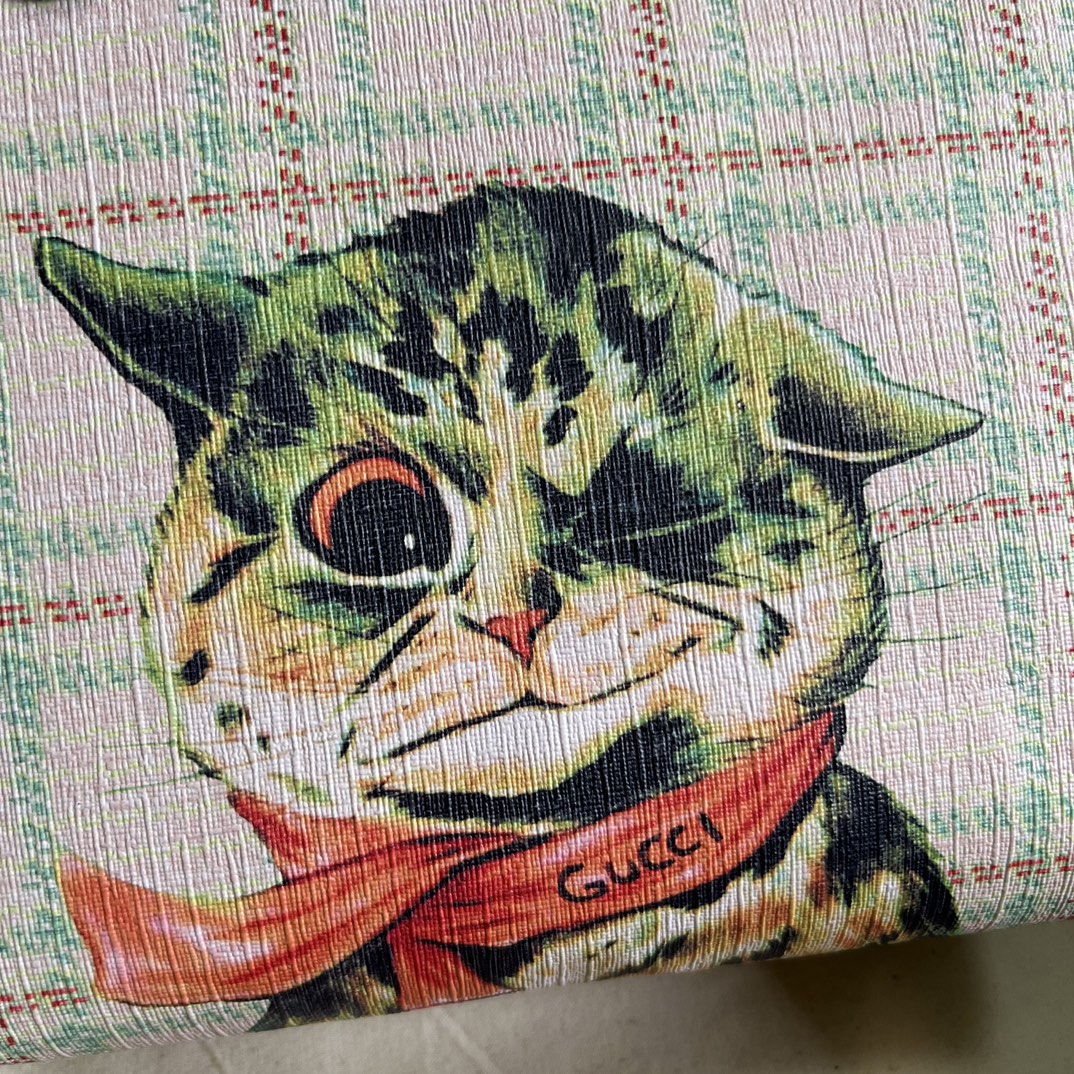 GUUCCCI型號 410812尺寸 21*20*10cm 顏色 棕色 貓咪印花 古奇￥880-頂級1:1精品<a href=