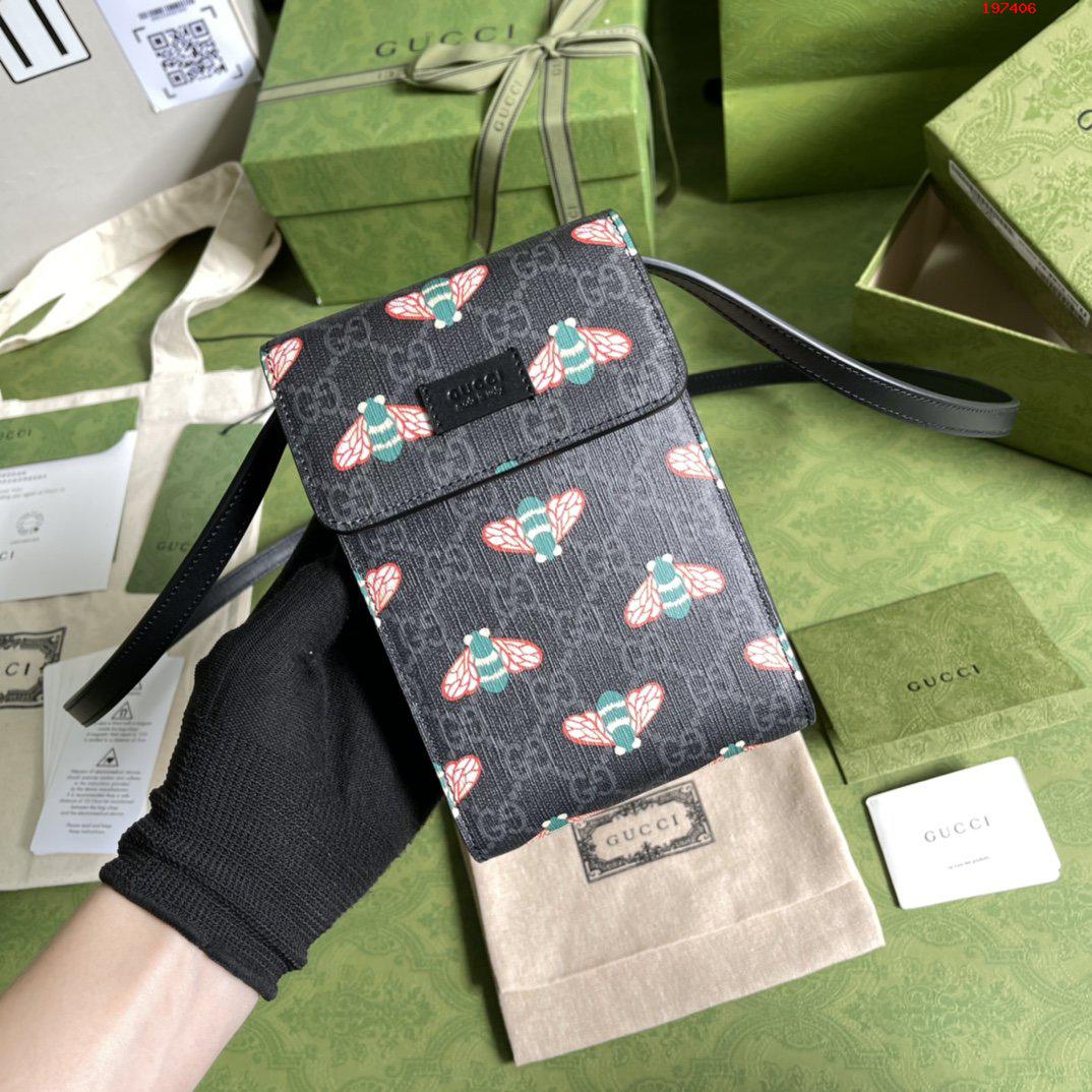 GUUCCCI 古奇 全套原廠綠盒包裝 G家最新手機包￥1280-頂級1:1精品高仿包包香港台灣批發價格推薦微信哪裡買