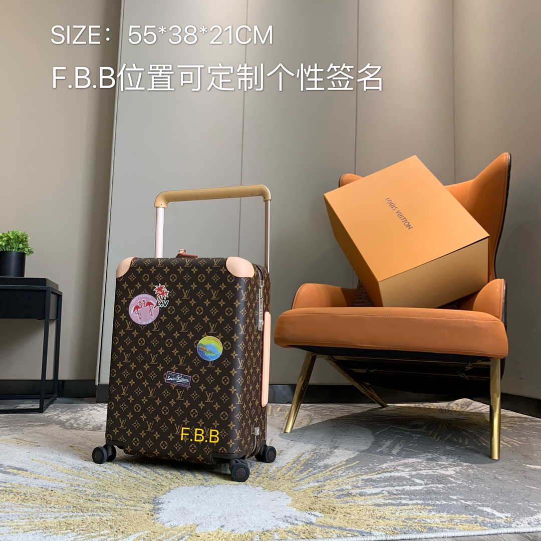 LV路易威登火烈鳥繫列55厘米四輪拉桿箱¥5280.00-頂級1:1精品高仿包包香港台灣批發價格推薦微信哪裡買