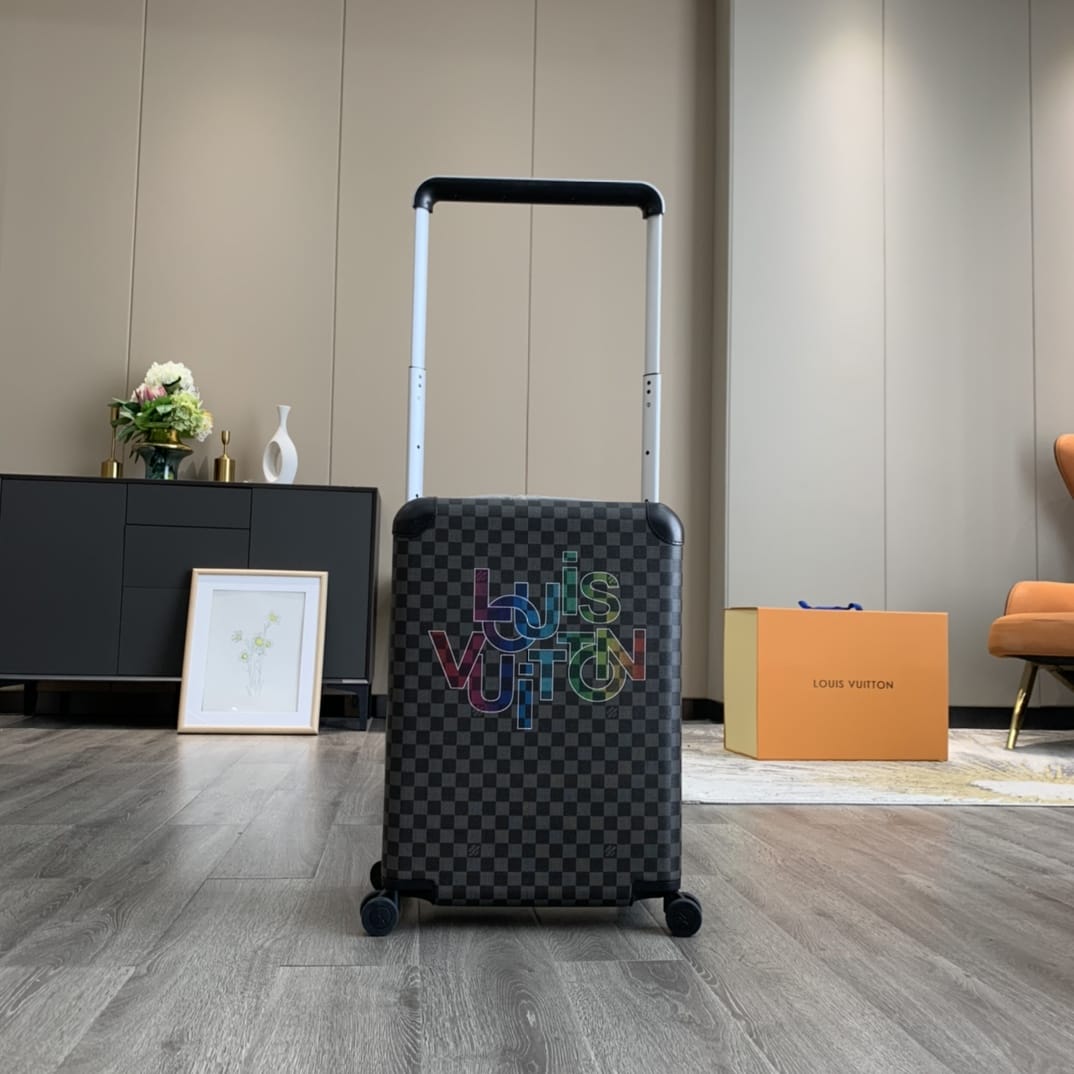 LV路易威登Damier Graphite 帆佈Horizon 50 厘米四輪拉桿箱¥5280.00-頂級1:1精品高仿包包香港台灣批發價格推薦微信哪裡買