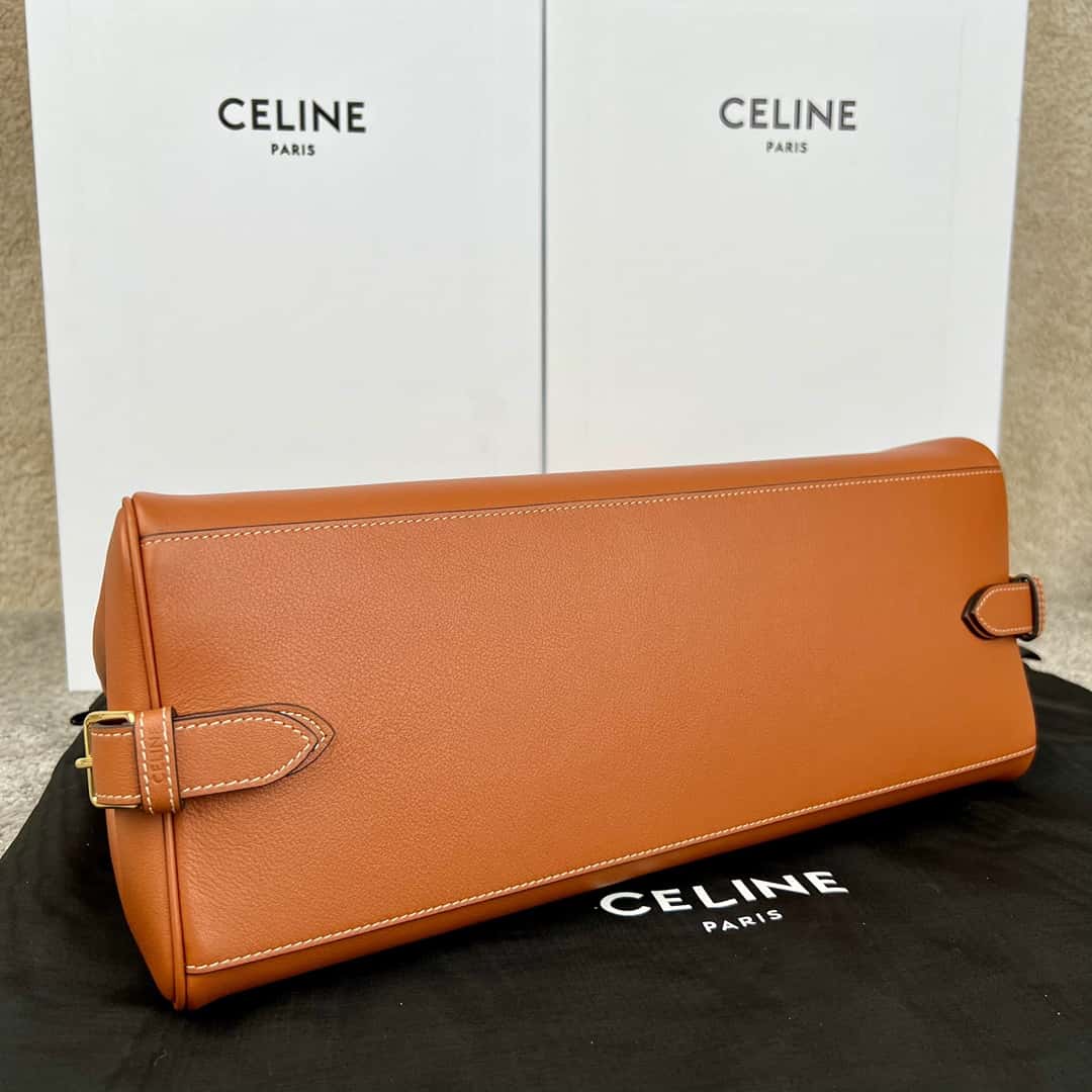 CELINE APPOLINE 中號柔軟牛皮革手袋 114963棕色-頂級1:1精品高仿包包香港台灣批發價格推薦微信哪裡買