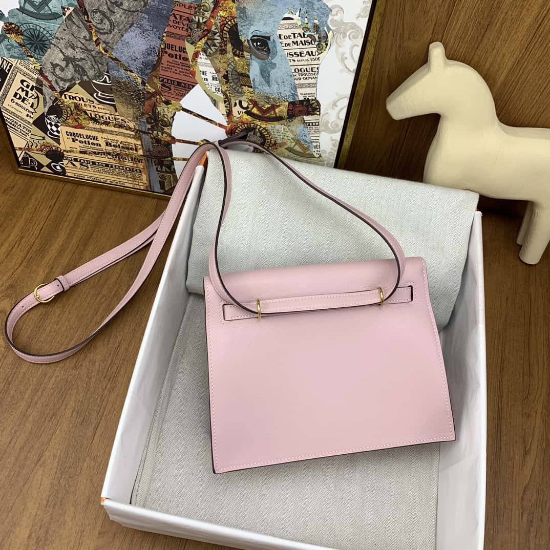 Hermès kelly danse 跳舞包 22cm evercolor 3Q粉 金扣-頂級1:1精品高仿包包香港台灣批發價格推薦微信哪裡買