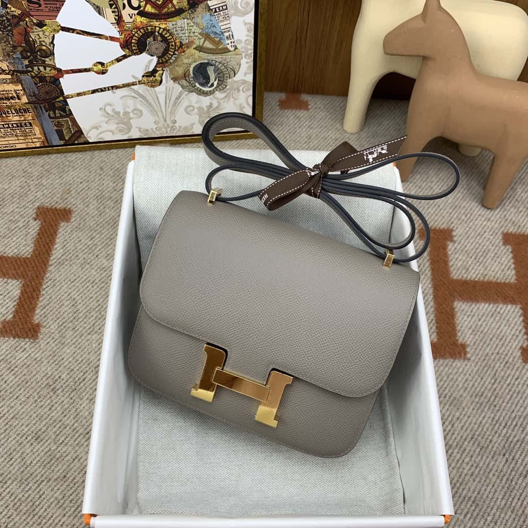 Hermès constance 19cm Epsom M8瀝青灰-頂級1:1精品高仿包包香港台灣批發價格推薦微信哪裡買
