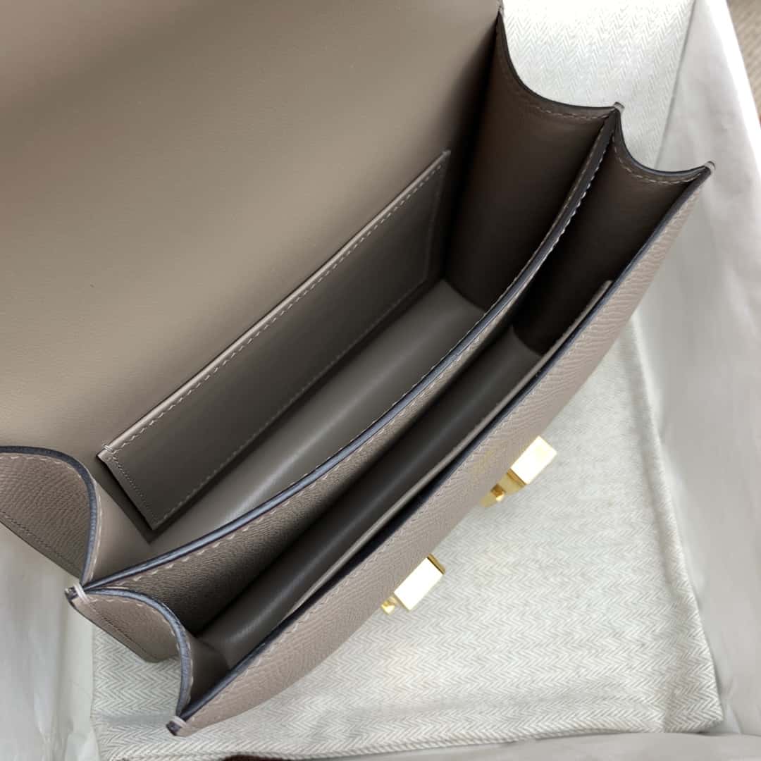 Hermès constance 19cm Epsom M8瀝青灰-頂級1:1精品高仿包包香港台灣批發價格推薦微信哪裡買