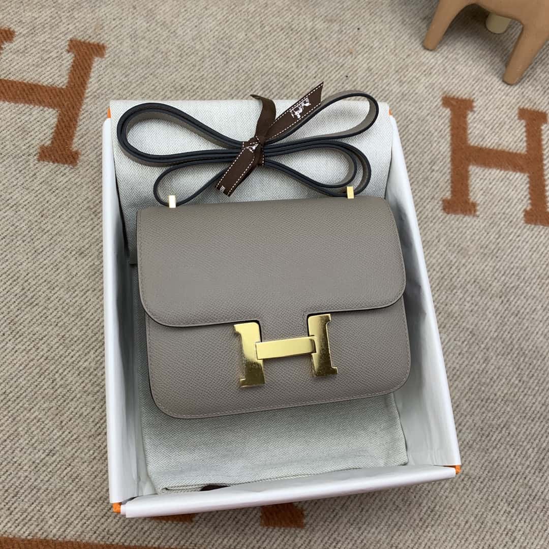 Hermès constance 19cm Epsom M8瀝青灰-頂級1:1精品高仿包包香港台灣批發價格推薦微信哪裡買