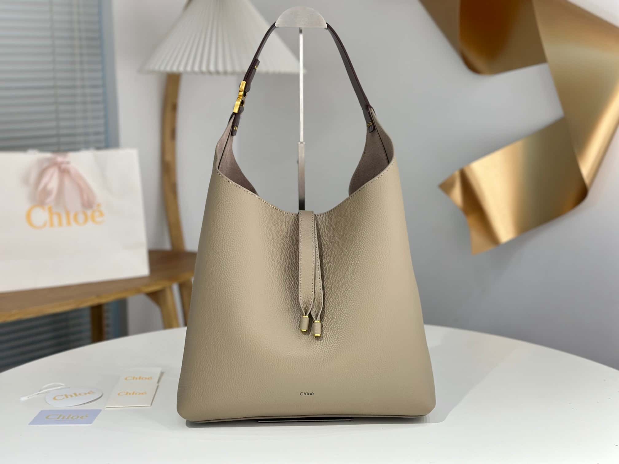Chloe｜Marcie Hobo bag新款 36CM灰色-頂級1:1精品高仿包包香港台灣批發價格推薦微信哪裡買
