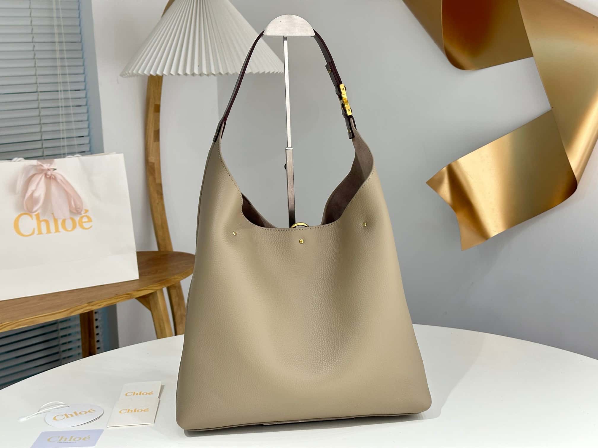 Chloe｜Marcie Hobo bag新款 36CM灰色-頂級1:1精品高仿包包香港台灣批發價格推薦微信哪裡買