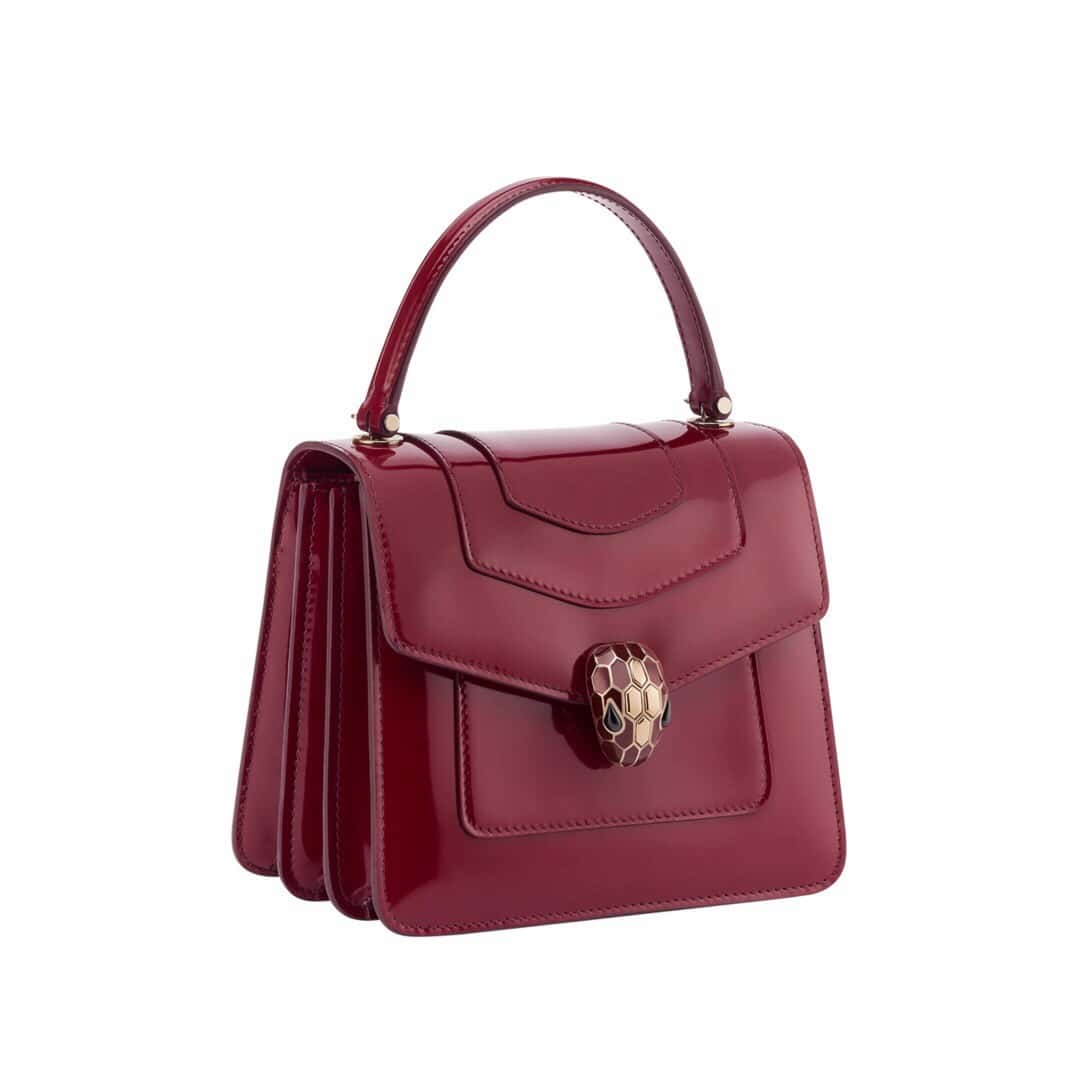 BVLGARI寶格麗 SERPENTI FOREVER 38329酒紅色18CM-頂級1:1精品高仿包包香港台灣批發價格推薦微信哪裡買