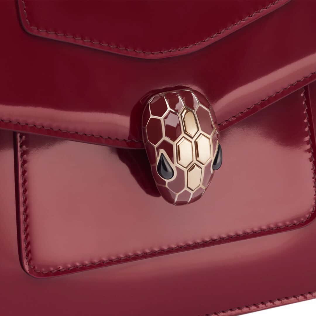 BVLGARI寶格麗 SERPENTI FOREVER 38329酒紅色18CM-頂級1:1精品高仿包包香港台灣批發價格推薦微信哪裡買