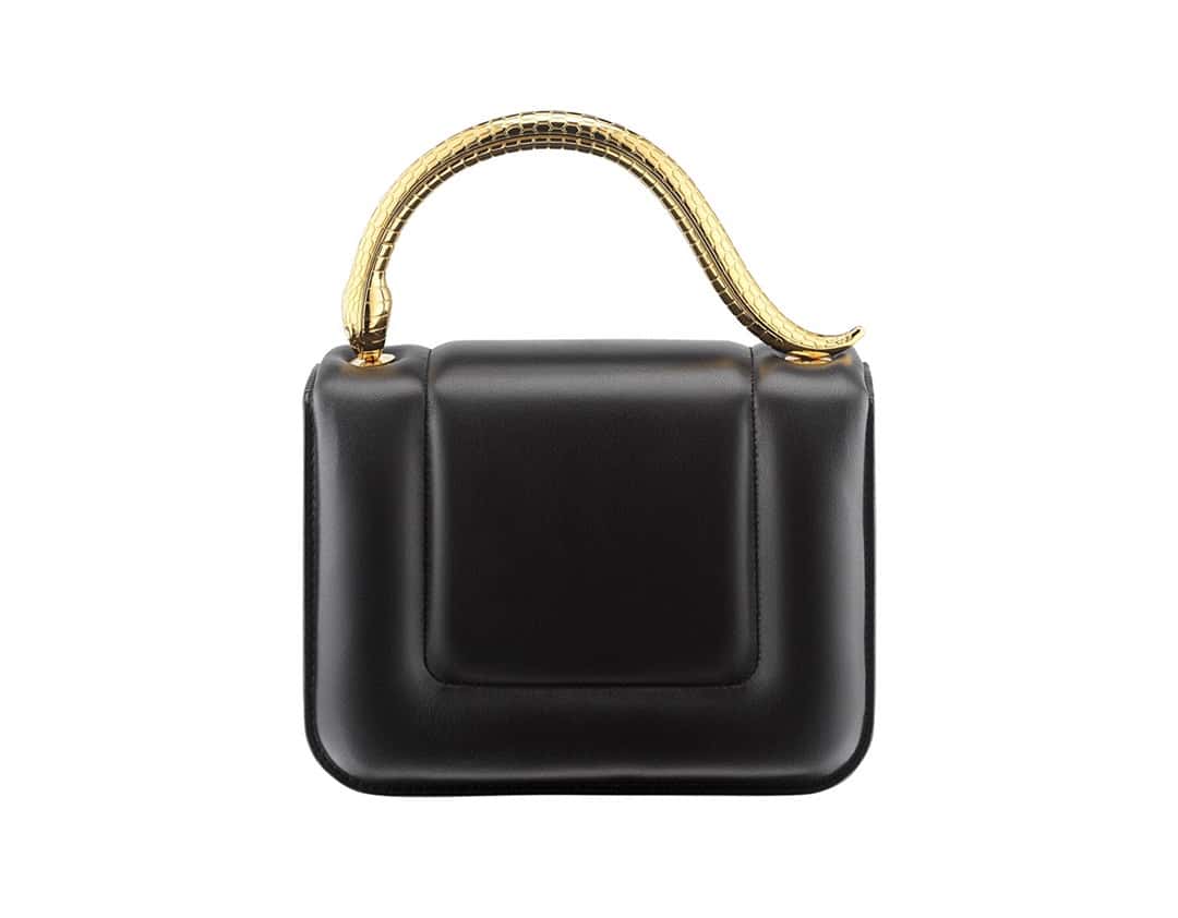 BVLGARI寶格麗 聯名設計款限量 Mary Katrantzou蛇頭包 291071黑色19CM-頂級1:1精品高仿包包香港台灣批發價格推薦微信哪裡買