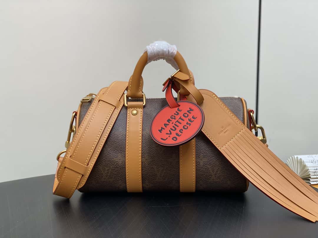 【原單精品】M11542老花 男包枕頭包speedy系列 KEEPALL BANDOULIÈRE 25手袋-頂級1:1精品高仿包包香港台灣批發價格推薦微信哪裡買