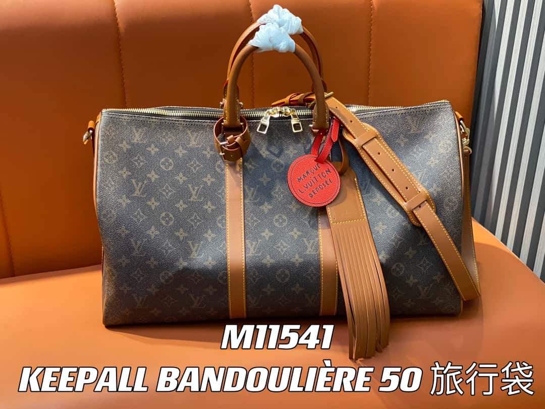 【原單精品】M11541老花 旅行袋系列 當季新款 KEEPALL BANDOULIÈRE 50 旅行袋-頂級1:1精品高仿包包香港台灣批發價格推薦微信哪裡買
