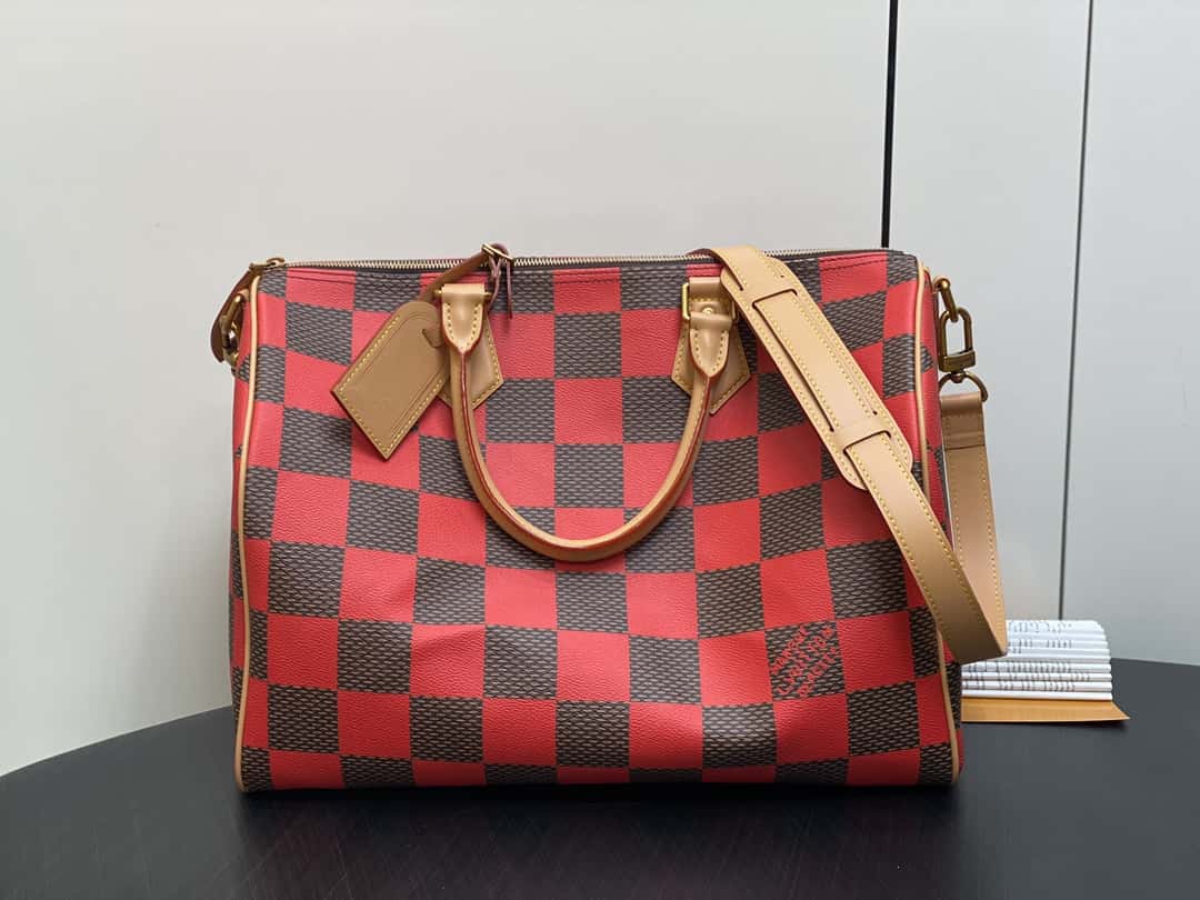 【原單精品】N40579綠色 N40580紅色 40cm旅行袋 Speedy Bandoulière 40手袋-頂級1:1精品高仿包包香港台灣批發價格推薦微信哪裡買