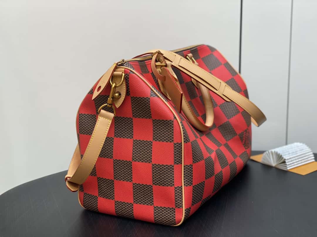 【原單精品】N40579綠色 N40580紅色 40cm旅行袋 Speedy Bandoulière 40手袋-頂級1:1精品高仿包包香港台灣批發價格推薦微信哪裡買