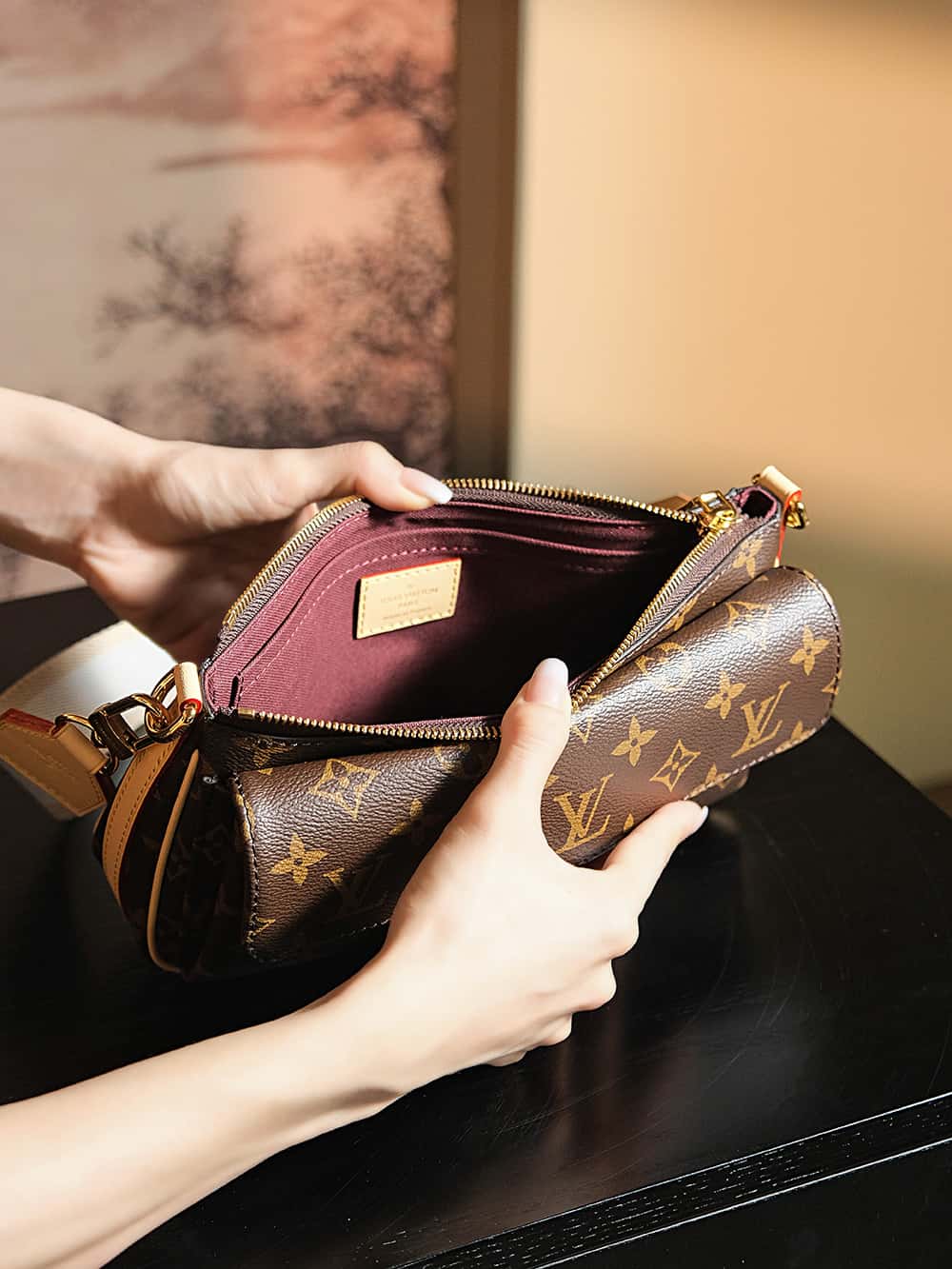 LV 𝐕𝐈𝐕𝐀𝐂𝐈𝐓𝐄 中古駱駝包系列# M46999-頂級1:1精品高仿包包香港台灣批發價格推薦微信哪裡買