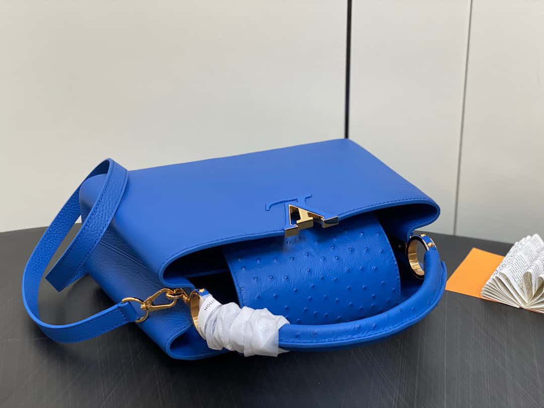 【原單精品】M81409藍色鴕鳥 全皮cap那英款繫列 Capucines 高仿中號手袋¥2,880.00-頂級1:1精品高仿包包香港台灣批發價格推薦微信哪裡買