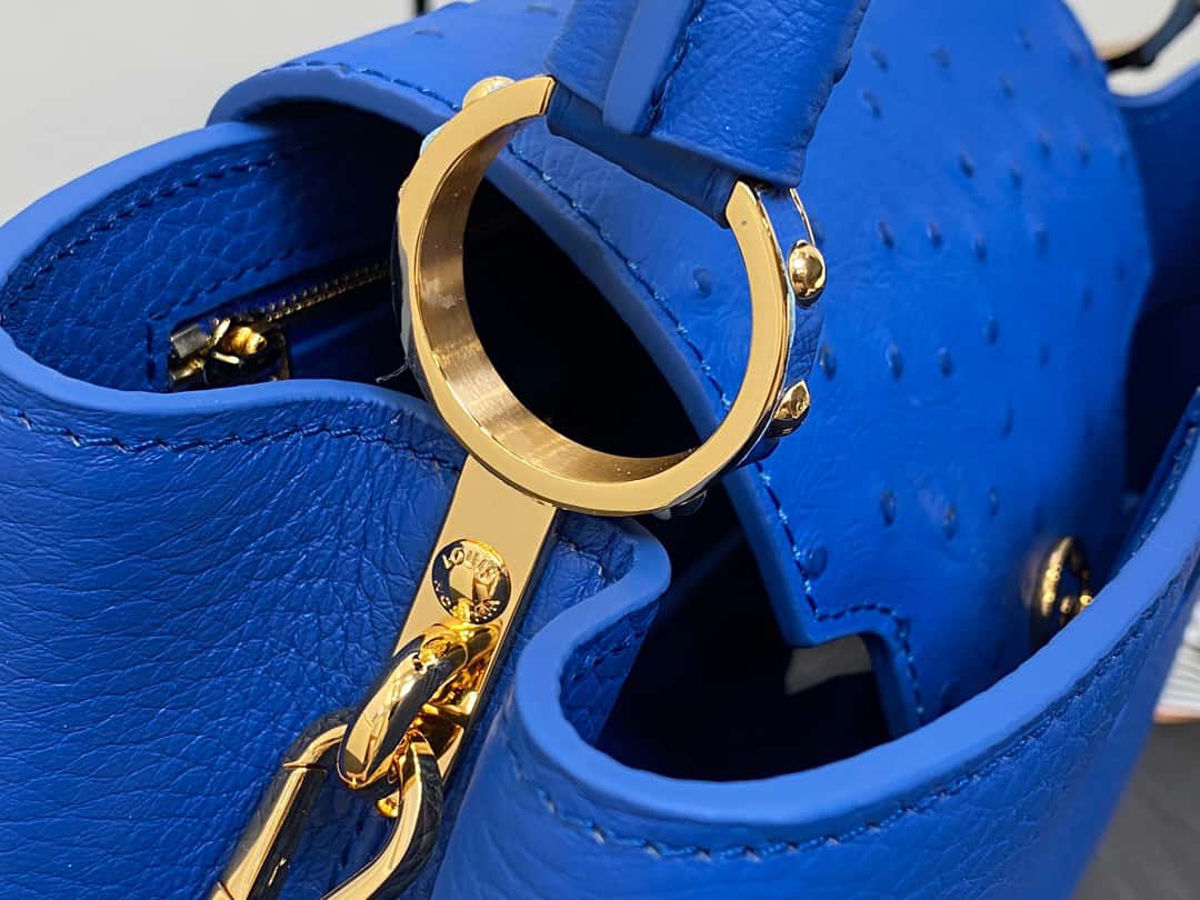 【原單精品】M81409藍色鴕鳥 全皮cap那英款繫列 Capucines 高仿中號手袋¥2,880.00-頂級1:1精品高仿包包香港台灣批發價格推薦微信哪裡買