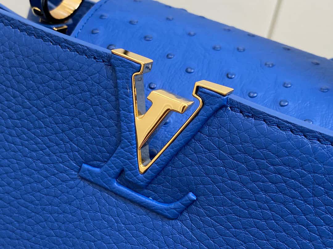 【原單精品】M81409藍色鴕鳥 全皮cap那英款繫列 Capucines 高仿中號手袋¥2,880.00-頂級1:1精品高仿包包香港台灣批發價格推薦微信哪裡買
